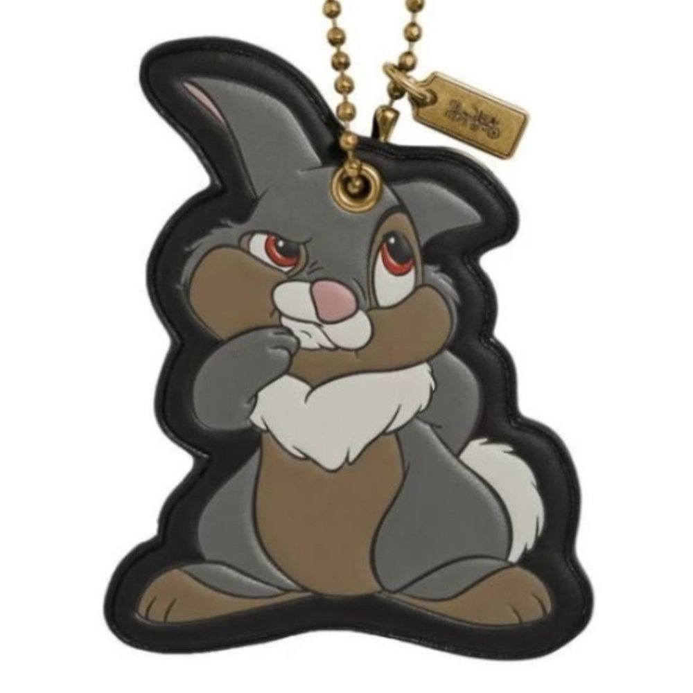 COACH Disney THUMPER Leather Bag Charm Keychain
